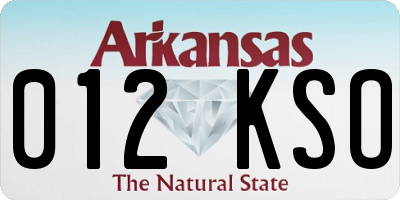 AR license plate 012KSO