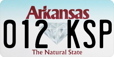 AR license plate 012KSP
