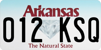 AR license plate 012KSQ