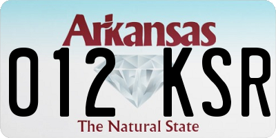 AR license plate 012KSR