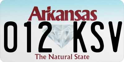 AR license plate 012KSV