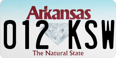 AR license plate 012KSW