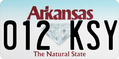 AR license plate 012KSY
