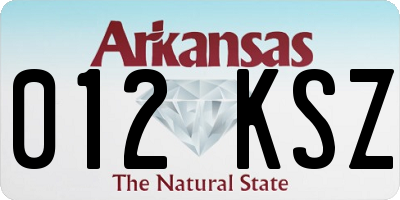 AR license plate 012KSZ