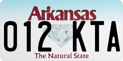 AR license plate 012KTA