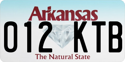 AR license plate 012KTB