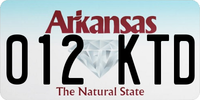 AR license plate 012KTD