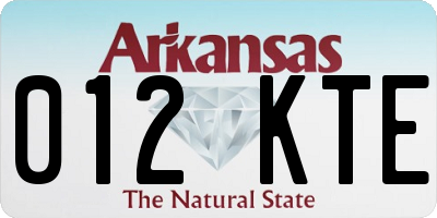 AR license plate 012KTE