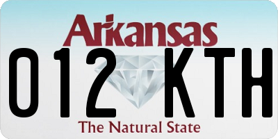 AR license plate 012KTH