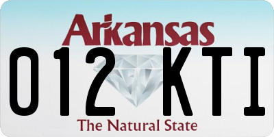 AR license plate 012KTI