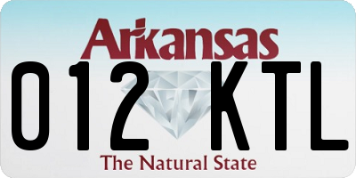 AR license plate 012KTL
