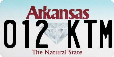 AR license plate 012KTM