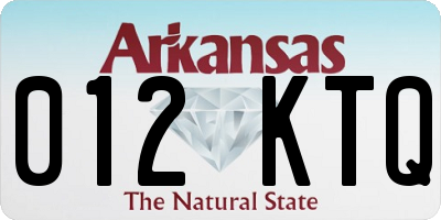 AR license plate 012KTQ