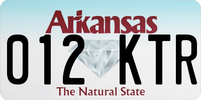 AR license plate 012KTR