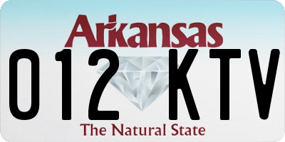 AR license plate 012KTV