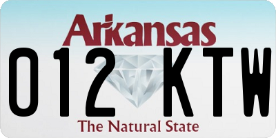 AR license plate 012KTW