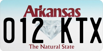 AR license plate 012KTX