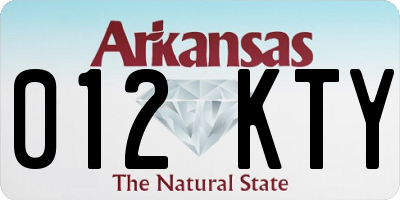 AR license plate 012KTY