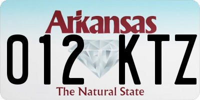 AR license plate 012KTZ