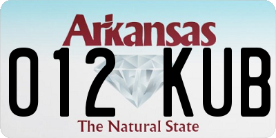AR license plate 012KUB