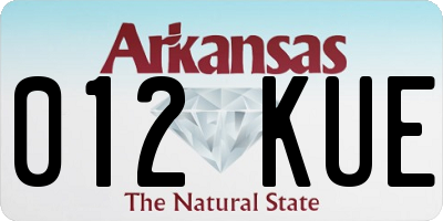 AR license plate 012KUE