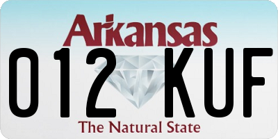 AR license plate 012KUF