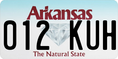 AR license plate 012KUH
