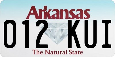 AR license plate 012KUI