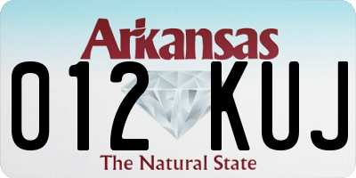 AR license plate 012KUJ