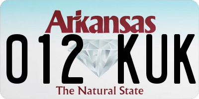 AR license plate 012KUK