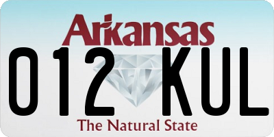 AR license plate 012KUL