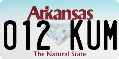 AR license plate 012KUM