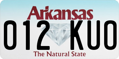 AR license plate 012KUO