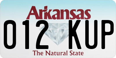 AR license plate 012KUP