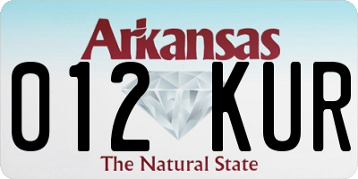 AR license plate 012KUR