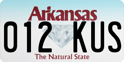 AR license plate 012KUS