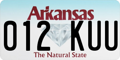 AR license plate 012KUU