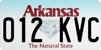 AR license plate 012KVC