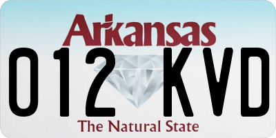 AR license plate 012KVD