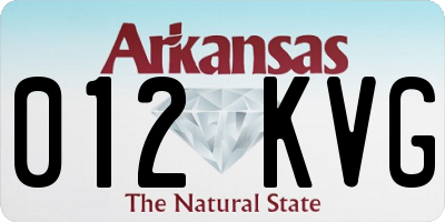 AR license plate 012KVG