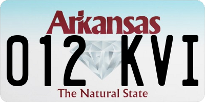 AR license plate 012KVI