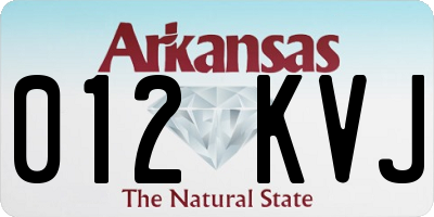 AR license plate 012KVJ
