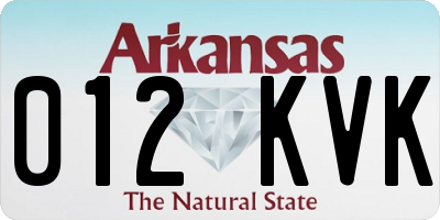 AR license plate 012KVK