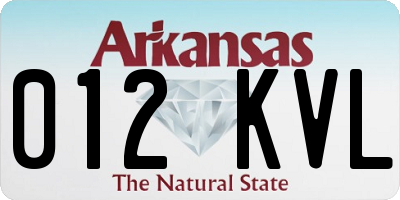 AR license plate 012KVL