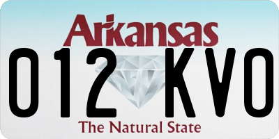 AR license plate 012KVO