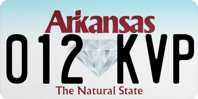AR license plate 012KVP