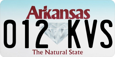 AR license plate 012KVS