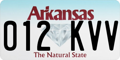 AR license plate 012KVV