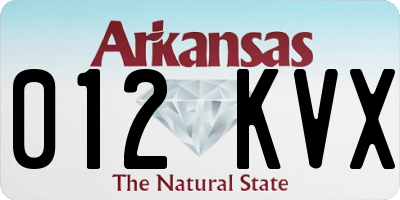 AR license plate 012KVX