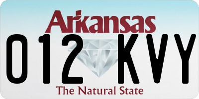 AR license plate 012KVY